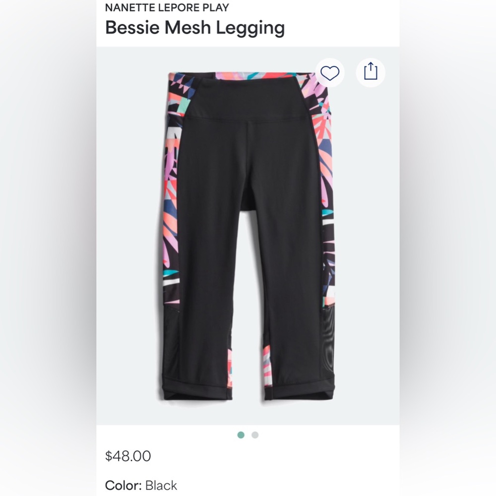 Nanette Lepore Black and Multicolor XL Women’s Leggings Stitch Fix